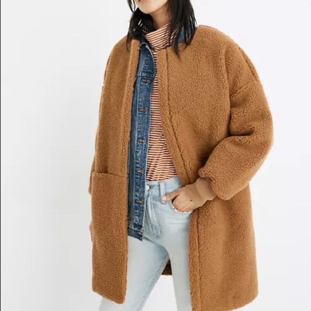Madewell Sherpa Cocoon Coat